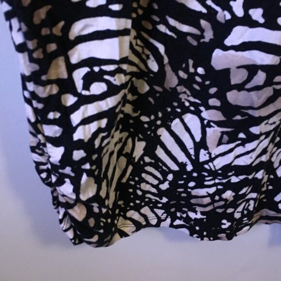 Monarch Butterfly Batik Dolman Sleeve Ruched Waist Viscose Top - Picture 5 of 16